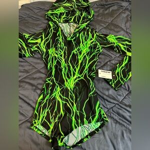 One piece suit for costume super bright UV